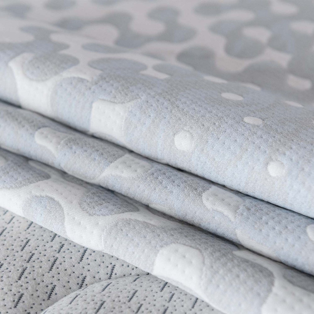 Soft Breathable 100% Polyester Jacquard Knitted Mattress Fabric