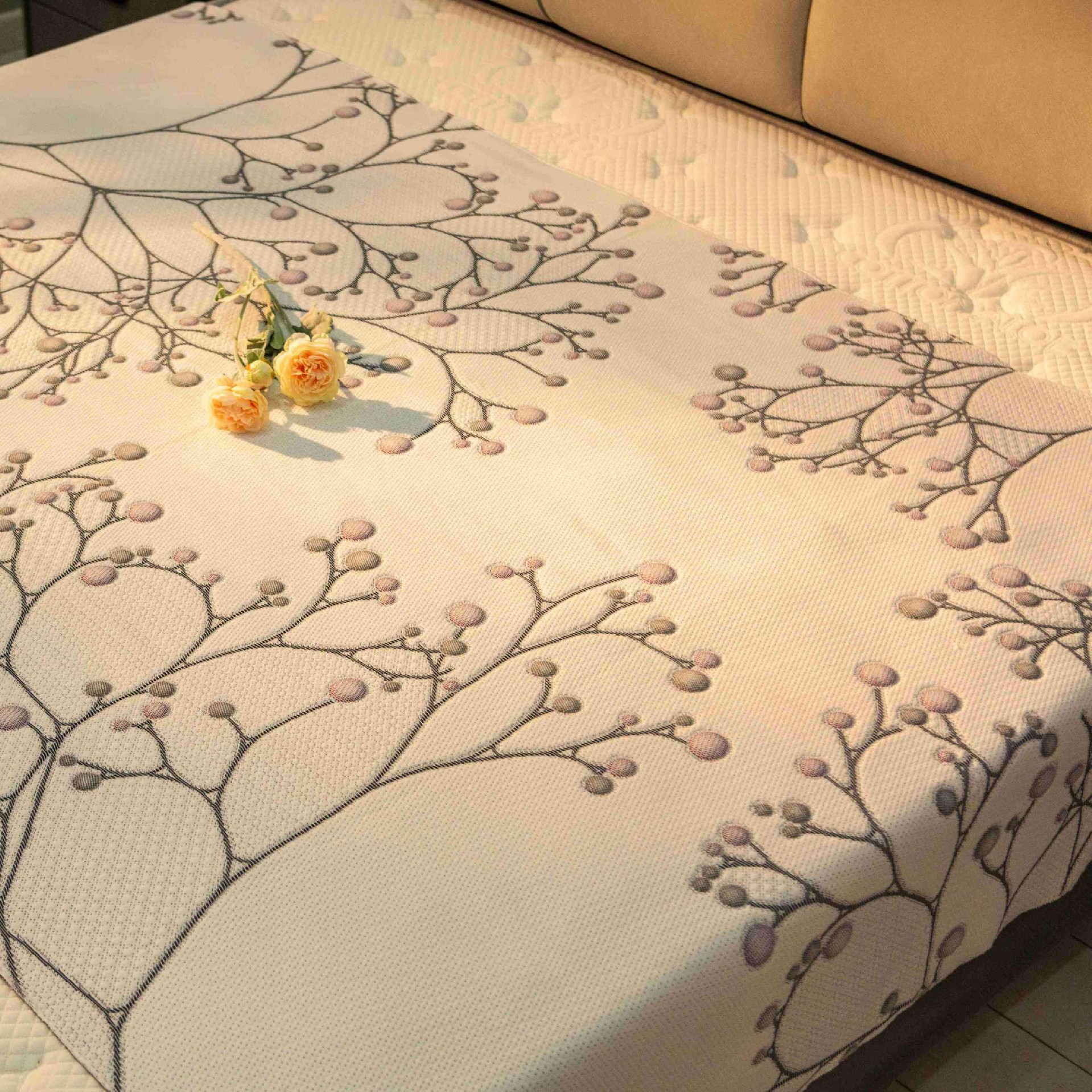 Floral Pattern Customized Design Mattress Fabric