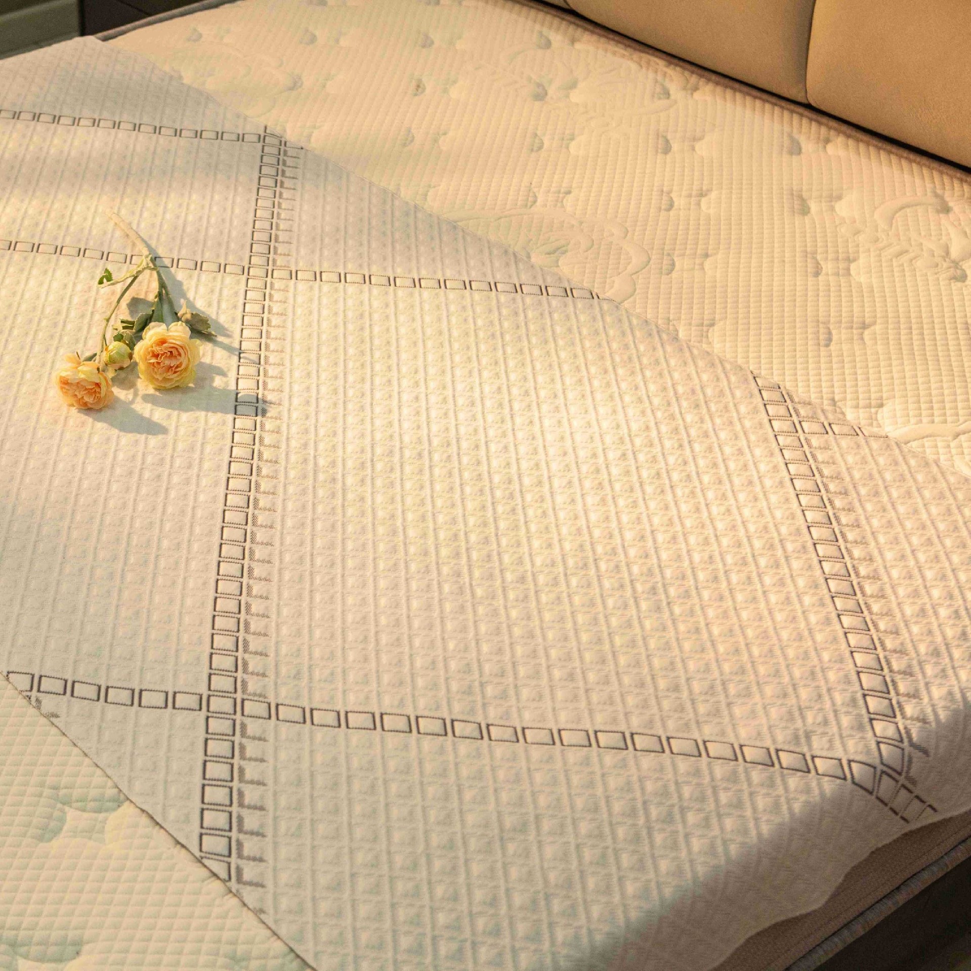 Luxury Geometric Pattern Ticking Mattress Fabric