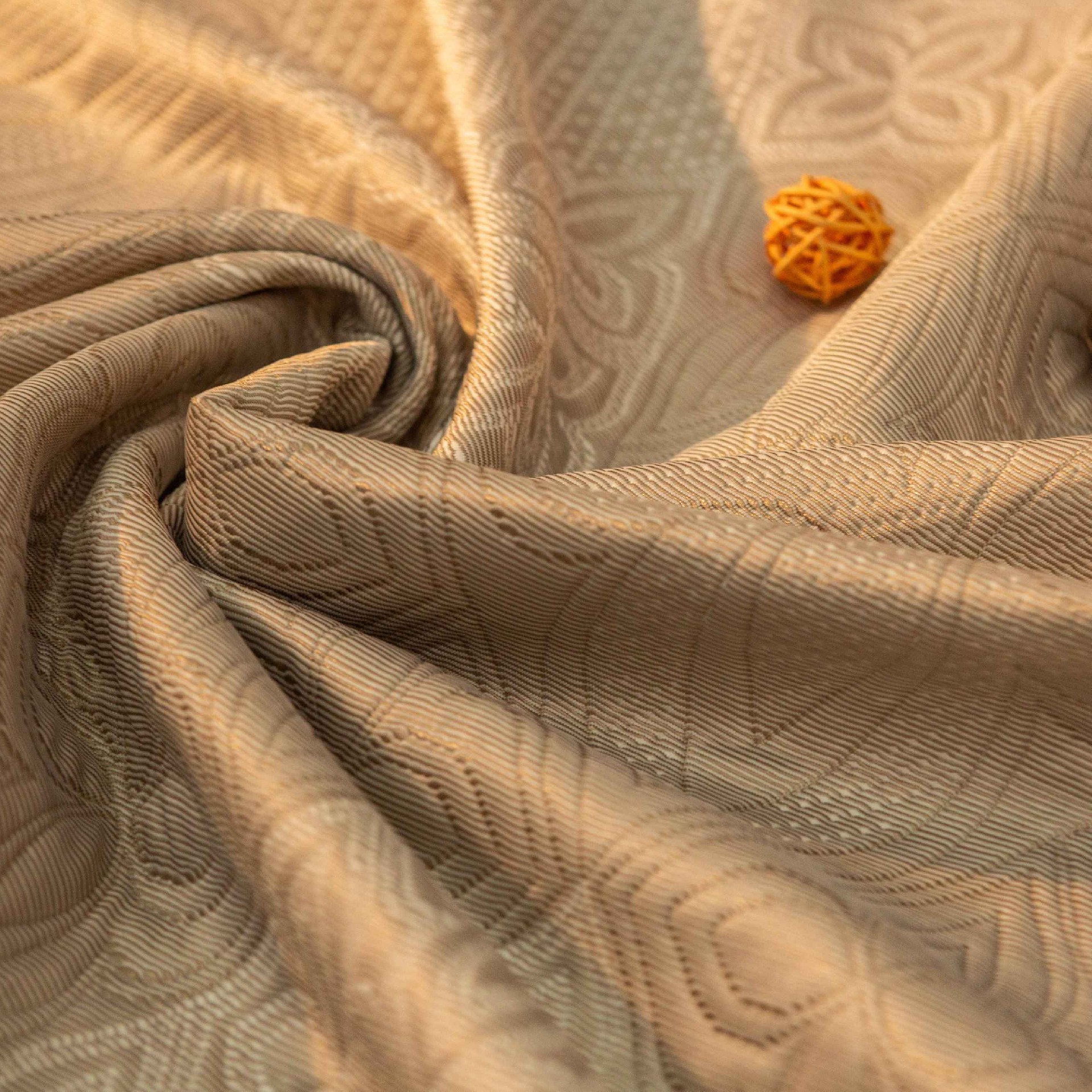 Grey Knitted Mattress Fabric Soft Breathable Custom Ticking Fabric