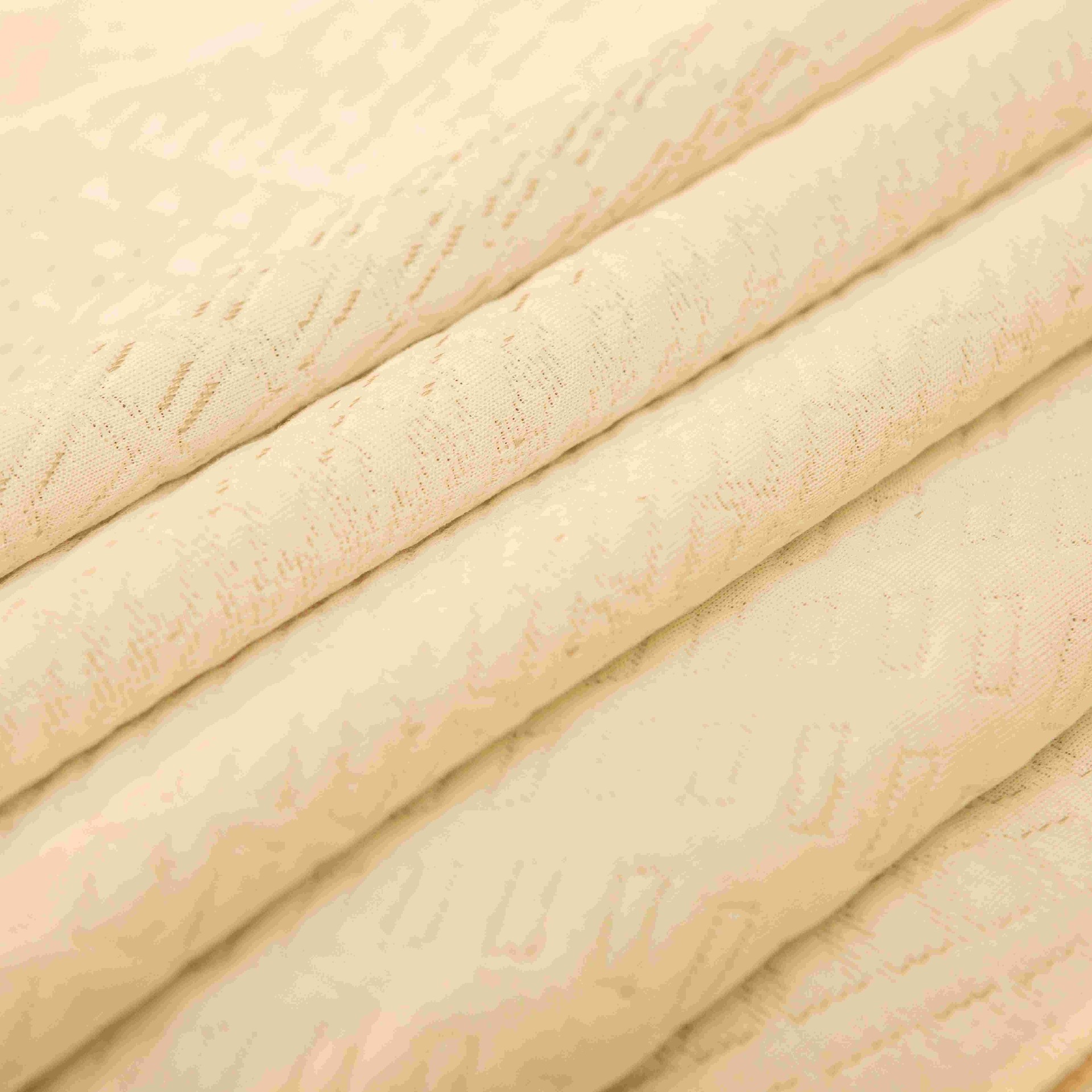 White Geometric Knitted Mattress Fabric Medium Weight Jacquard Bed Cover Fabric