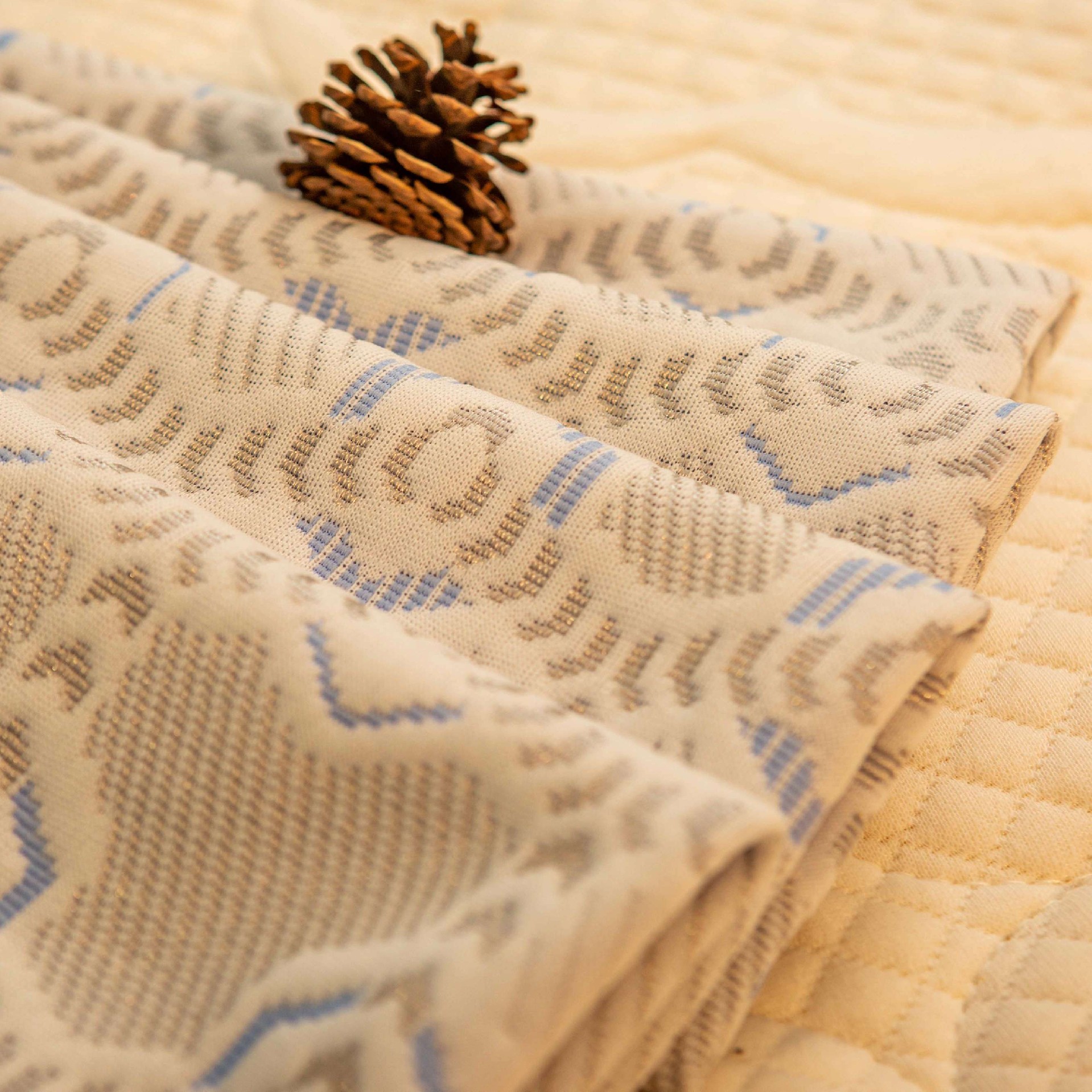 Honeycomb Medium Weight Knitted Mattress Fabric