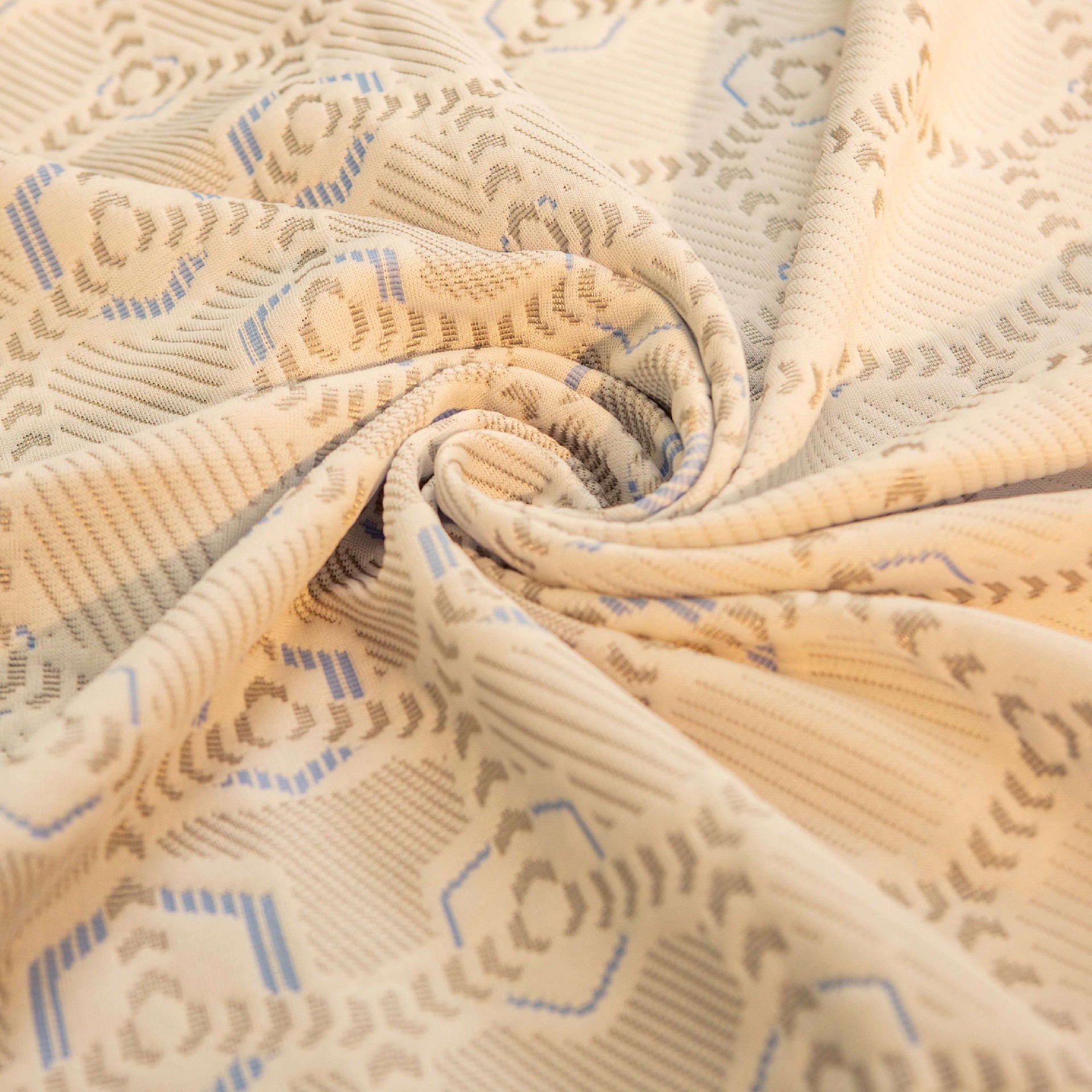 Honeycomb Medium Weight Knitted Mattress Fabric