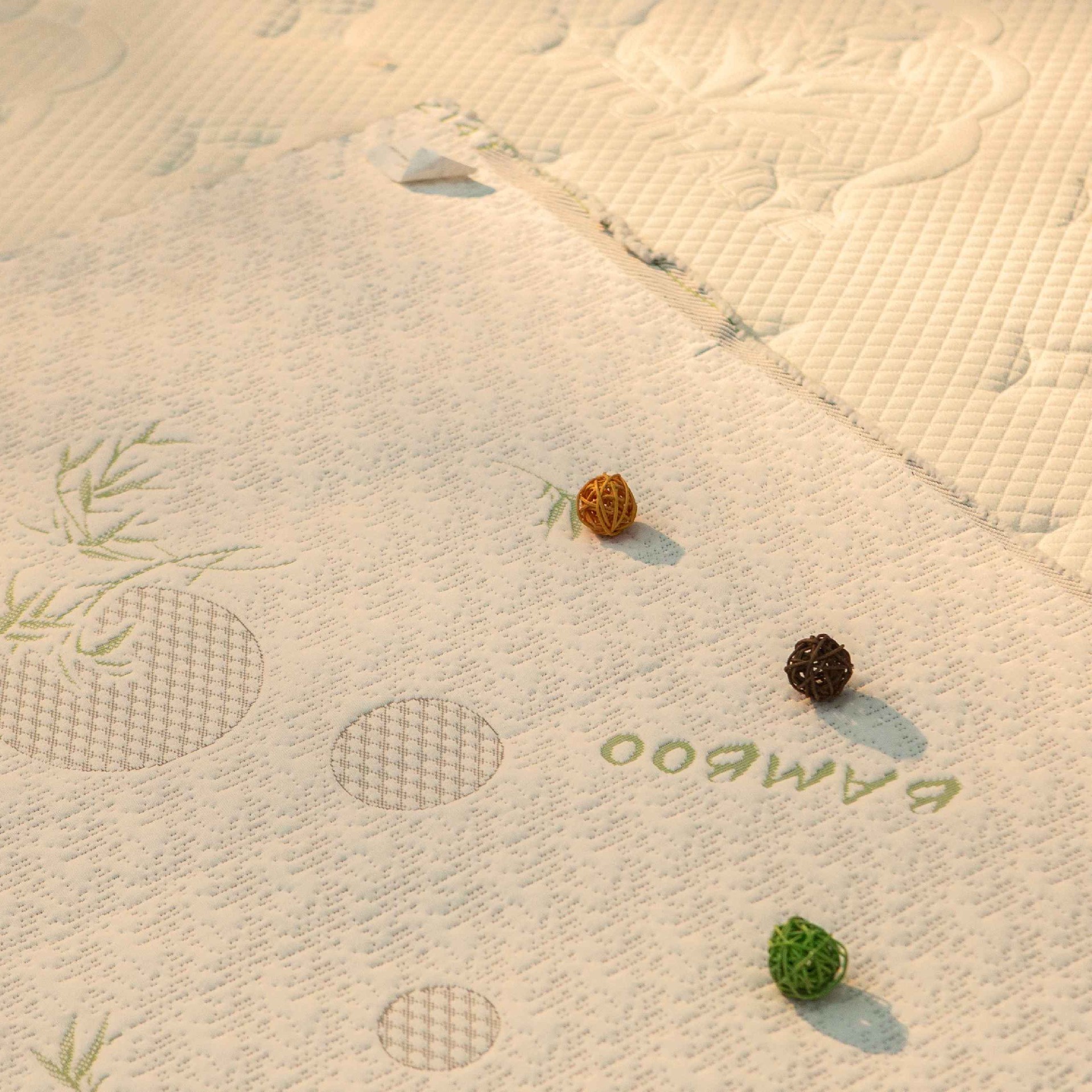 Bamboo Fiber Moisture-Wicking Bedding Material for Foam Mattress