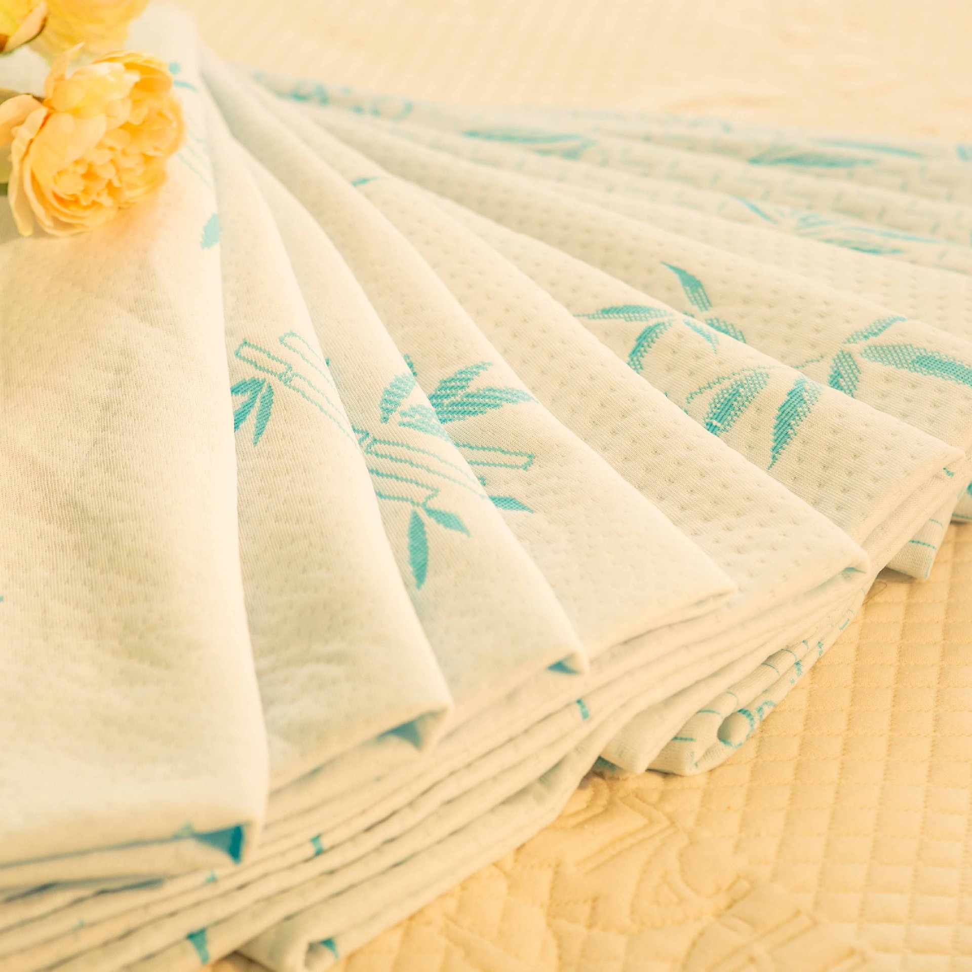 Eco-Friendly Bamboo Fiber Jacquard Mattress Ticking Fabric