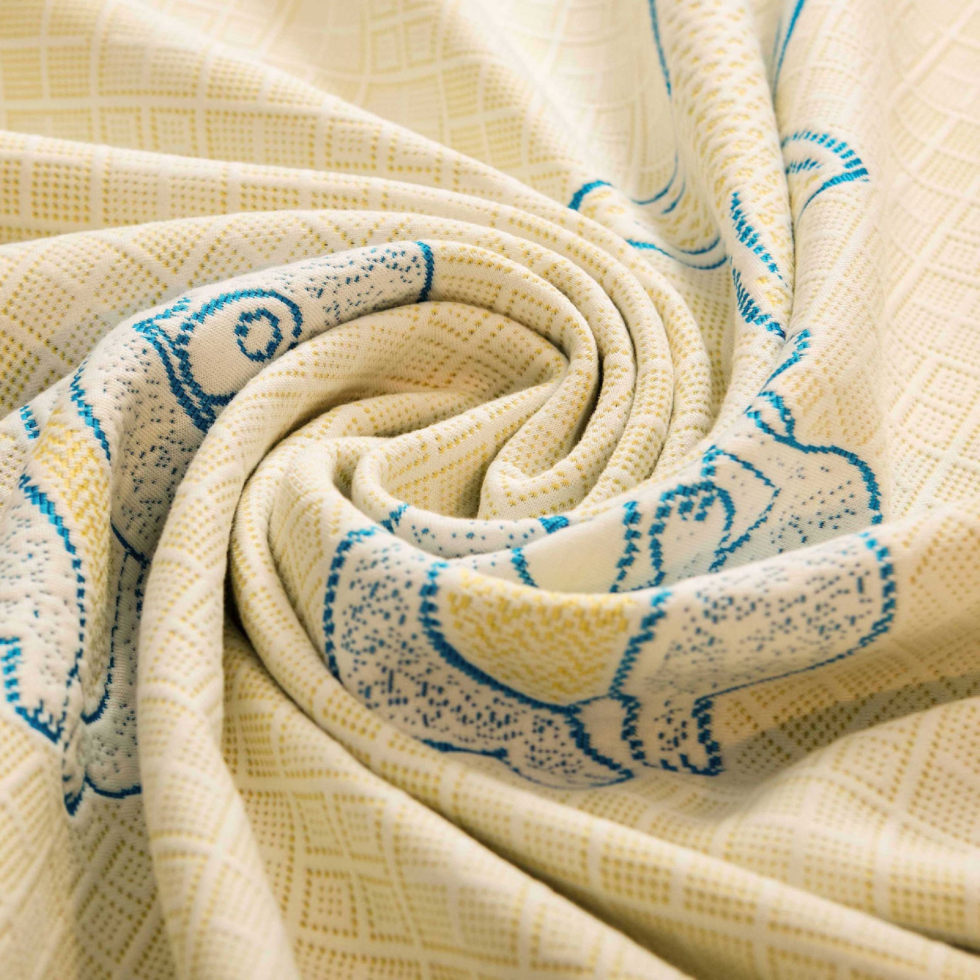 Children’s Mattress Knit Fabric for OEM High-Stretch Jacquard