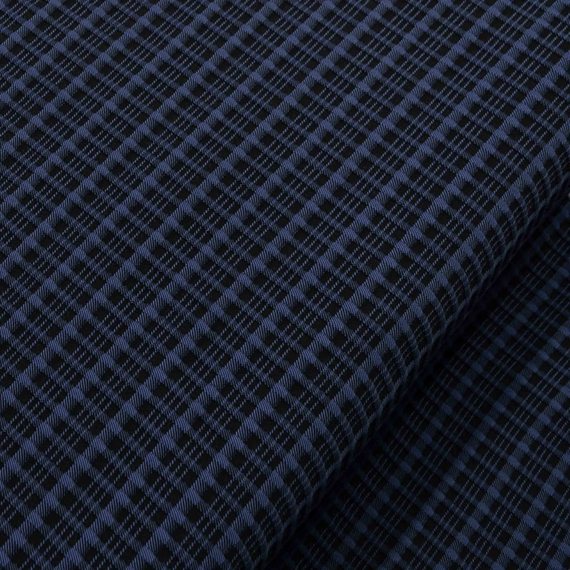 Modern Plaid Design in Navy and Black for Premium Bedding