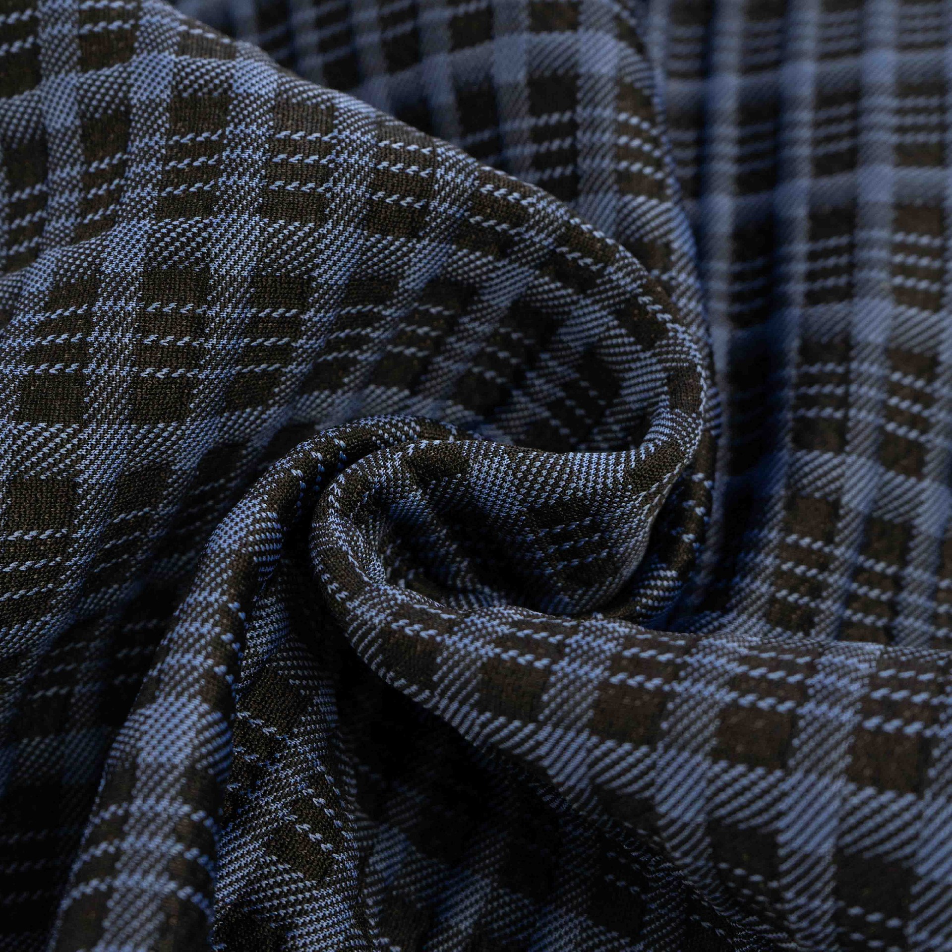Modern Plaid Design in Navy and Black for Premium Bedding
