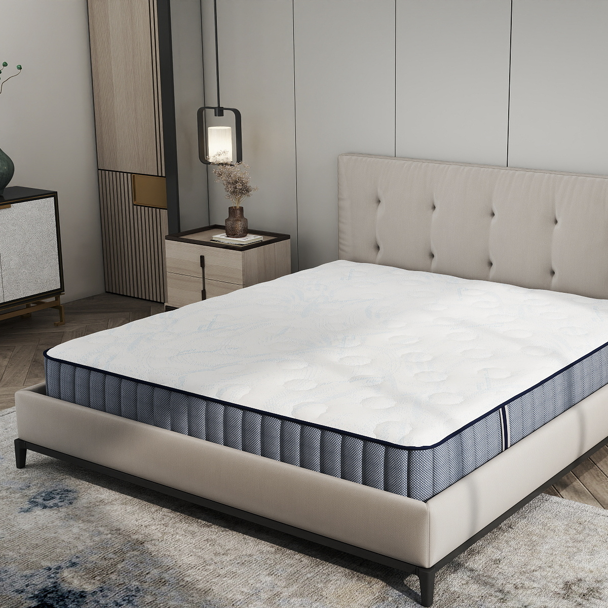 Air Conditioning Knitted Mattress Fabric – Cool-Touch & Breathable Textile for Climate-Control Sleep Systems