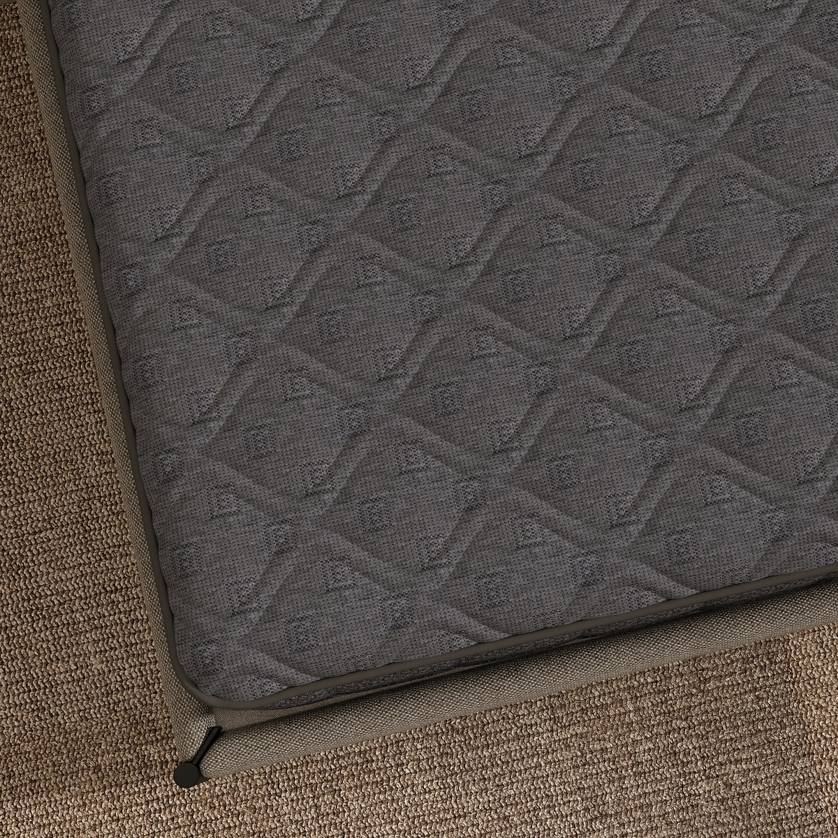 Dark Blue Geometric Knitted Mattress Fabric – Durable & Modern Ticking Material