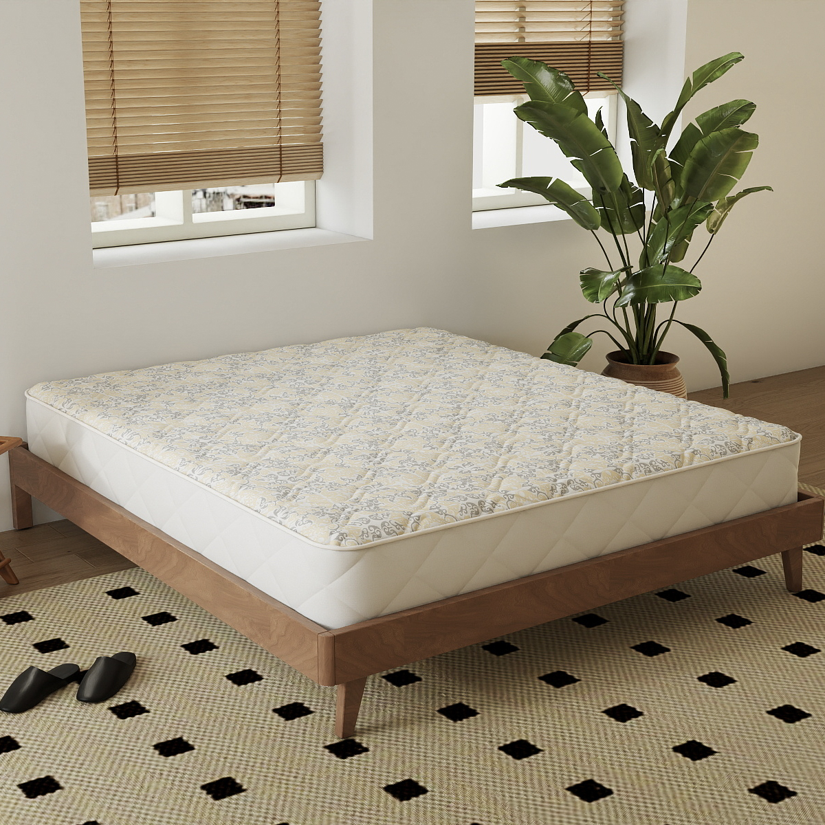 Jacquard Ticking Fabric for Mattress – Elegant Vintage Pattern Knit for Premium Covers