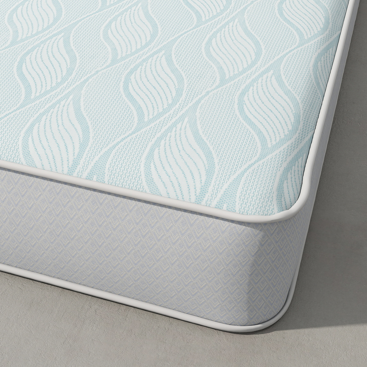 Knitted Mattress Fabric – Custom Soft Wave-Leaf Pattern for Premium Mattress Covers